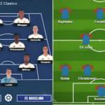 aufstellungen: teilnehmer: real madrid gegen fc barcelona