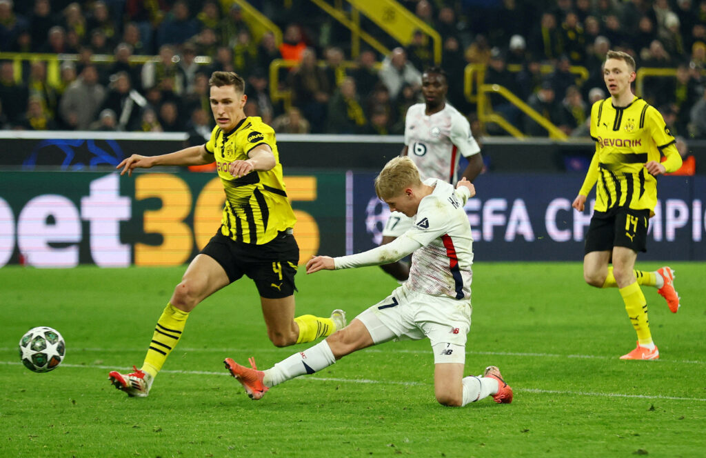 aufstellungen: teilnehmer: borussia dortmund gegen lille osc